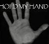 Four- with hand, person, child, and snake; black-and-white and color sections; text "HOLD MY HAND" on top-left