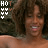 A woman with curly brown hair smiles in a of six , each showing the same figure with variations in text and heart symbols