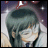 A 48x48 pixel animated buddy icon featuring a pixelated anime-style character with long green hair and a white outfit on the left, paired with