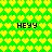 Green background with yellow heart pattern and four instances of "HEYY" text in black pixelated font.