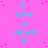 A static image with a bright pink background and cyan text reading "I love u Jared !!!" repeated in four
