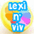 A circular lemon slice with colorful segments displays changing text overlays: 'Lexi n' viv', 'BFFAL'S', and '4 EYR'.
