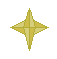 Four pixelated yellow star icons arranged in a on gray background, each with distinct internal lighting and detail variations