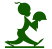 Green silhouette icons on white background: running figure with tray, steaming dome, jumping figure, eggplant, wine label card, and bowl of rice.