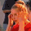 A four- shows a person with blonde hair in a red top, transitioning from covering their face to looking down and then forward
