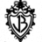 Black and white pixelated icon with ornate shield design containing stylized 'B' letter, top-right version shows partial gray background overlay.