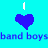 Pixelated cyan background with blue and white text, heart symbols, and a brass tuba image.