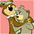 A 50x50 pixel animated buddy icon featuring two cartoon bears in a contact sheet layout with green text on the right side.