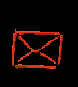 Red outline animation of a face with changing expressions and headgear, starting as an envelope shape transitioning through multiple facial states.
