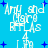 Blue background with white text reading 'Amy and Claire' and '4 U' surrounded by blue plus signs, repeated in a pattern