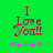 Green background with pink text reading "I Love You!!" and five pink and gray star icons below.