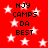 Red background with white stars and black text reading "HJY CAMPS DA BEST" in two vertical