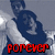 Pixelated blue figure with white highlights against gray background, red text "FOREVER" at bottom.