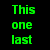 A 50x50 pixel animated buddy icon featuring green text on a black background with visible dithering and pixelation effects, arranged in a contact sheet layout showing four sequential frames of changing text content.