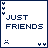 six displays a static 'JUST FRIENDS' icon with variations in small yellow and blue symbols at corners