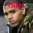 A four- shows a person in a camouflage jacket with pink text overlays reading 'chris', 'brown is', and 'cute'