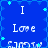 Blue background with white text reading "I Love Samw" and light blue star shapes, arranged in a pattern