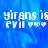 Blue background with white pixelated text reading 'yirans is evil' and three heart symbols, displayed in a with partial visibility