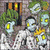 A 50x50 pixel animated contact sheet showing two frames of a Korn-themed buddy icon with band-related imagery and red text.