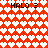 Red background with white heart pattern and black text 'HALO 3' repeated across top and bottom sections.