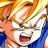 A pixelated anime-style character with spiky blonde hair and a blue outfit appears on the left side of a contact sheet, while the right side displays