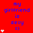 Red background with blue text reading 'my girlfriend is sexy =)' and white heart symbols in a pattern