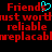 Red pixelated text on black background with cyan heart symbol replacing 's' in 'Friends' across two side-by-side text blocks.
