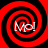 Four identical red and black spiral patterns arranged in a , each containing the text 'Kyo!' in white pixelated font