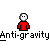 Pixelated red-shirted figure with white head in various poses and expressions, some with speech bubbles, against gray background with repeated text.