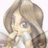 Pixelated anime-style character with brown hair and large eyes, set against a bright yellow background with text elements.