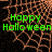 Green 'Happy Halloween' text on a black background with orange spiderweb patterns, animated with changing web density.
