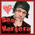 Static pixelated buddy icon featuring a person with dark hair wearing a black jacket, red text reading "Bam Margera," and a pink heart symbol on the left side against a light background with a red border.