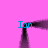 A static image with a bright pink background features four cyan 'Ion' texts and dark purple smoke-like shapes forming an arch structure.