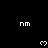 Pixelated white 'nm' text and heart symbols on a black background with partial gray overlay.