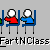 Pixel art of two stick figures seated at desks with a third figure partially visible, showing animation changes in green elements and facial expressions.