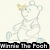 A light blue Winnie the Pooh bear with a yellow bow sits in a seated pose, legs extended forward, on a white background.