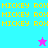 Pixelated with repeating text and two star icons on colored backgrounds
