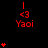 Red text and symbols on black background with gray corner, showing animated heart patterns changing across frames.