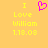 Yellow text on orange background reads 'I Love William 1.18.08' with a pink heart symbol above the left 'I'.