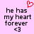 Pixelated text on light purple background with red heart symbol above left side of text.