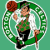 A pixelated basketball player in green and white uniform holding a ball, standing inside a circular Celtic logo on teal background with "OriginalIcons.com" text on dark green side.
