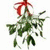 Mistletoe with red ribbon on white background; pink text bubbles read "Baby, Make my wish come true" and "All I want for Christmas is you" over black starry backdrop.