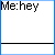 Animated sequence showing a chat conversation with text changes and a red heart symbol, rendered in pixelated style on white background.