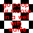 Red text on a black-and-white checkered background with repeated patterns of 'go poop ur moose in a well with waffle' and distorted pixelated sections.