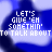 Blue and white pixelated icon with repeated text 'LET'S GIVE 'EM SOMETHIN' TO TALK ABOUT' in a pattern