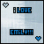 A 2x2 contact sheet of three animated frames showing a pixel art buddy icon with text "i LOVE EMILY!!!" and heart symbols changing color between frames.