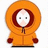 Pixelated character in orange hooded jacket with red accents stands against white background, next to purple displaying text