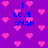 Purple background with pink heart shapes and blue text reading "I LOVE RYAN" in pixelated font.