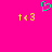 Pixelated green heart symbol above two yellow 'te3' text elements on bright pink background.