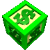 Green 3D cubes with dollar signs on each face, arranged in a pattern against a gray background